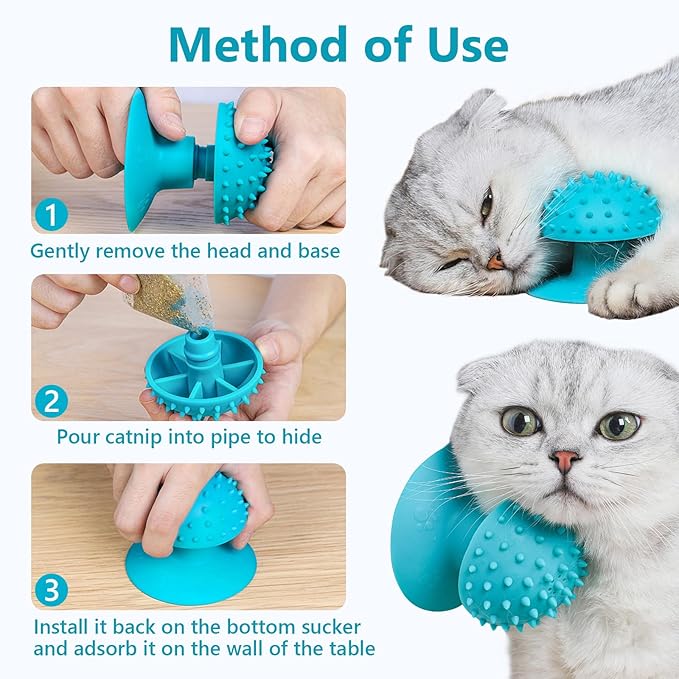3-Pack Cat Scratcher cat self groomer for Loose Fur Removal, Catnip Massager, Massage Combs for Short & Long Fur Cats and Kittens