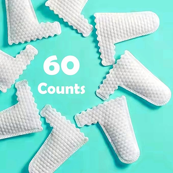 H&H Pets Disposable Finger Toothbrush Dental Dry Wipes for Dogs & Cats -Ultra Soft, Fragrance Free, Hypoallergenic, 60 Count