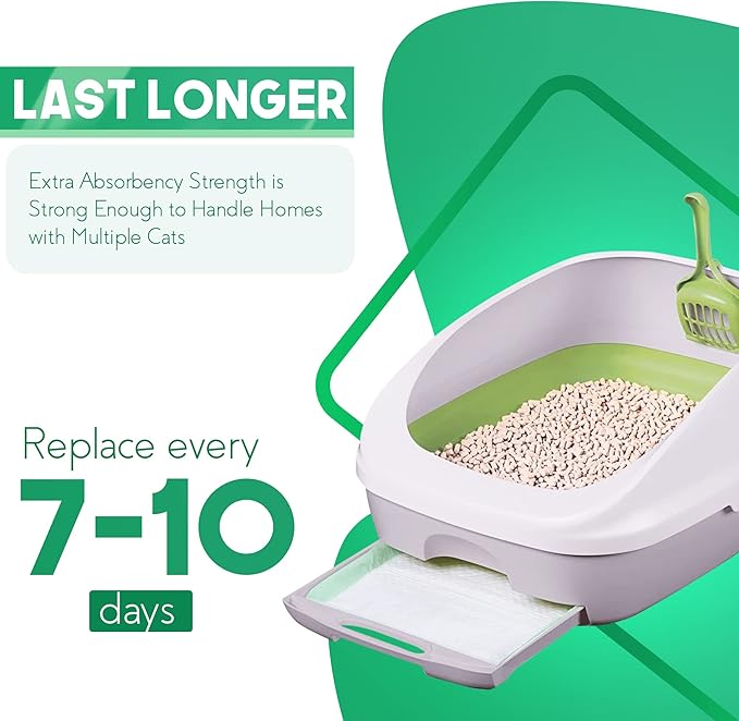 PETSWORLD Multi Cat Pad Refills for Cats Breeze Litter System, Ultra-Absorbent, Quick Dry - (400 Count, Unscented)