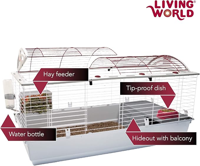 Living World - Deluxe Hybrid Habitat, X-Large - Rabbit, Guinea Pig, Chinchillas, and Small Animal Cage