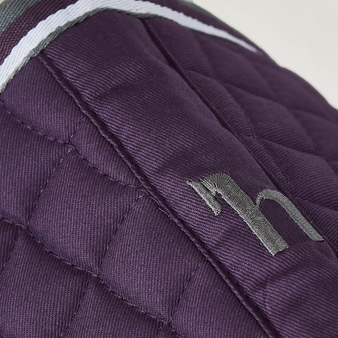 HORZE Adepto Quilted Quick-Dry Dressage Saddle Pad for Horses with Two-Tone Trim