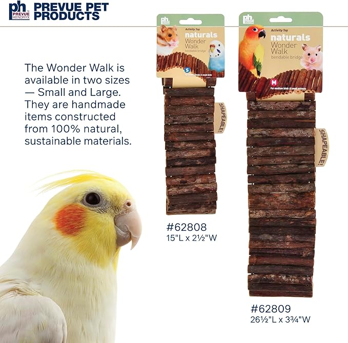 Prevue Pet Toy NAT Wonder Walk Bird Ladder, Large (62809),Brown