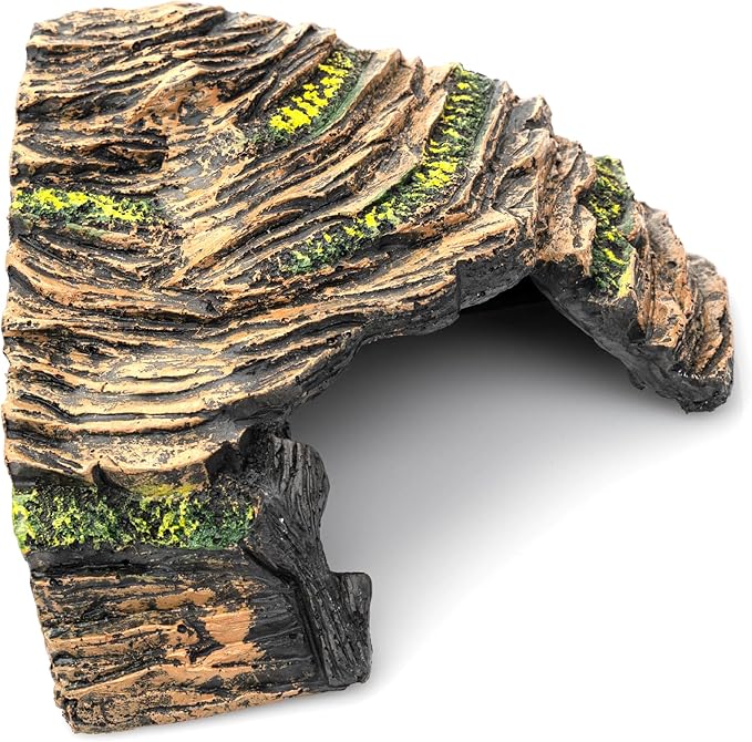 Reptile Hide Cave - Naturalistic Terrarium Décor for Reptiles and Amphibians, Safe & Comfortable Hideout
