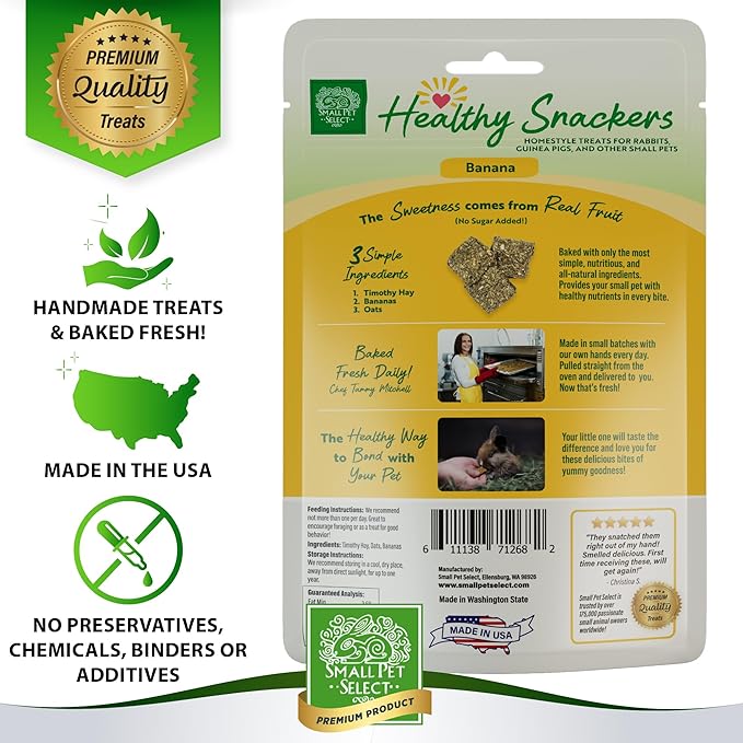 Small Pet Select - Healthy Snackers - Banana (Pack of 2)