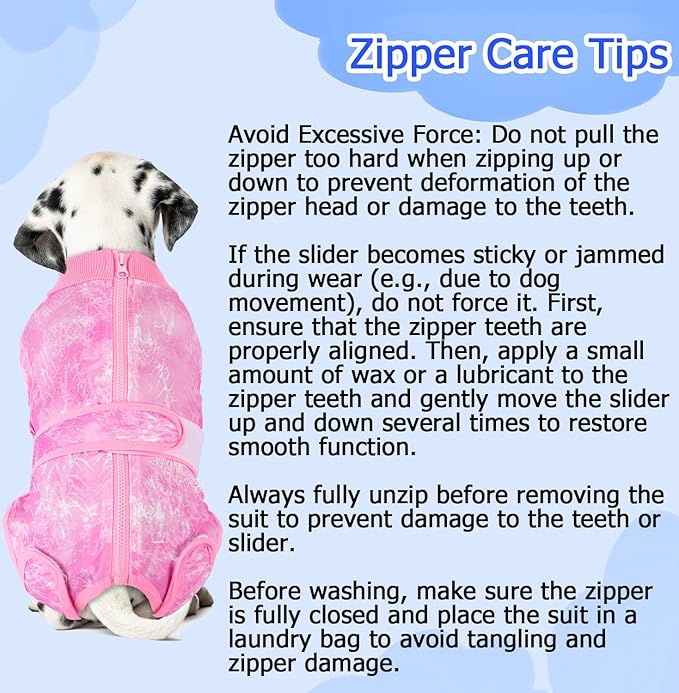 Lukovee Recovery Suit for Dogs, Zipper-On Onesie for Female Male Dog, Abdominal Wounds Cone E-Collar Alternative, Prevent Licking Spay (4XL, Pink Tie-dye)