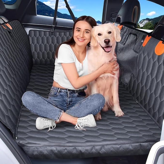 3-in-1 Convertible Dog Car Seat Extender & Booster Seat – 400lb Capacity, Waterproof 600D Oxford with Hard Bottom, Scratch-Proof Hammock for Cars & SUVs