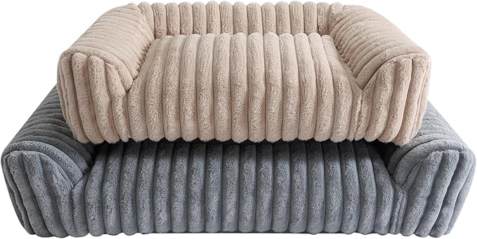 Arlee Saddle Sofa Memory Foam Pet Bed, Comfortable & Washable, Ideal for Dogs and Puppies, Extra Comfort, Couch Design, Crate & Kennel Furniture, Pet Supplies & Essentials, Sage, Large