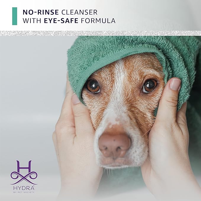 Hydra Professional Face and Eye Cleaner for Dogs and Cats, No-Rinse Pet Cleaner for All Breeds and Coat Types