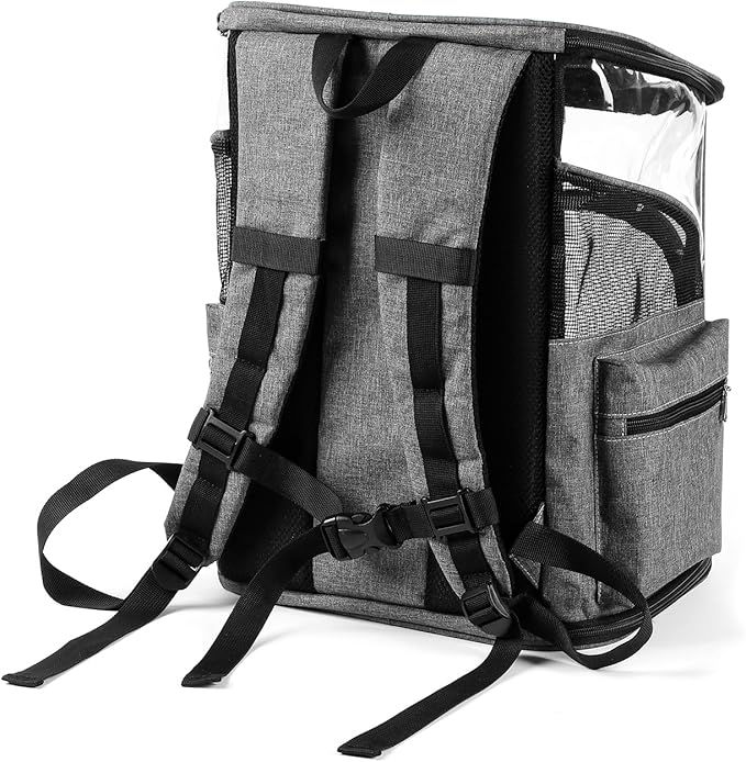 Cat Carriers Dog Carrier Pet for Small Medium Cats Dogs Puppies up to 25 Lbs, TSA Airline Approved Soft Sided, Collapsible Travel Puppy - Black Grey (L: 15.8" LX12.6 WX19.7 H, Pink)