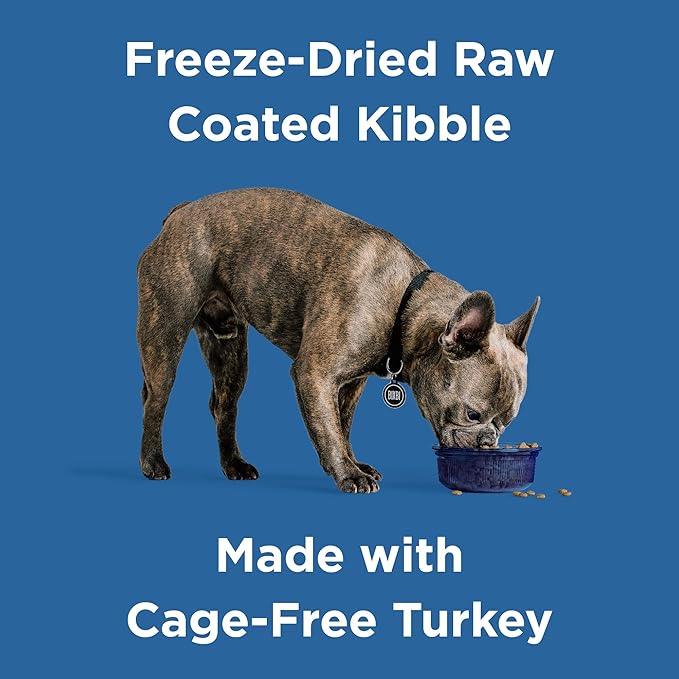 BIXBI Rawbble Dry Dog Food, Turkey, 24 lbs - USA Made with Fresh Meat - No Meat Meal & No Corn, Soy or Wheat - Freeze Dried Raw Coated Dog Food - Minimally Processed for Superior Digestibility