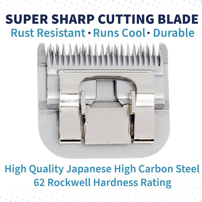 Detachable A Series 7f Blades for Dog Grooming Full Tooth Cuts Length 1/8" - 3.2mm Japanese High Carbon Steel 7F Dog Grooming Blade Supplies | 7f Blade Clippers (Compatible A5 Series(B7F)