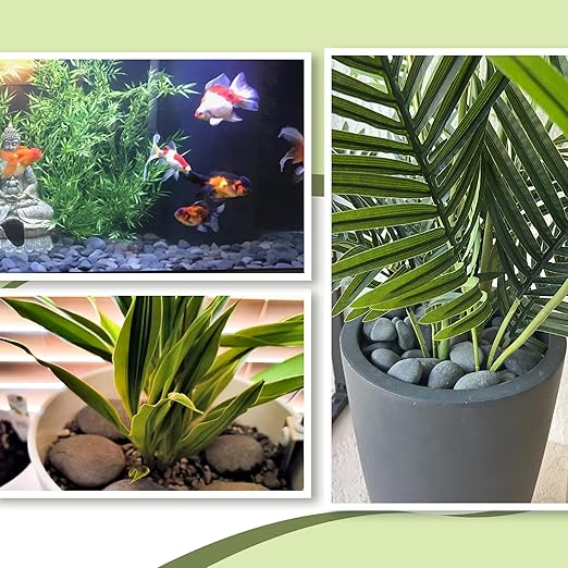 2.4LB River Rocks,Mexican Beach Pebbles for Plants,Potting,Garden Landscape Stone Paving Stone Grey 1Inch - 2Inch