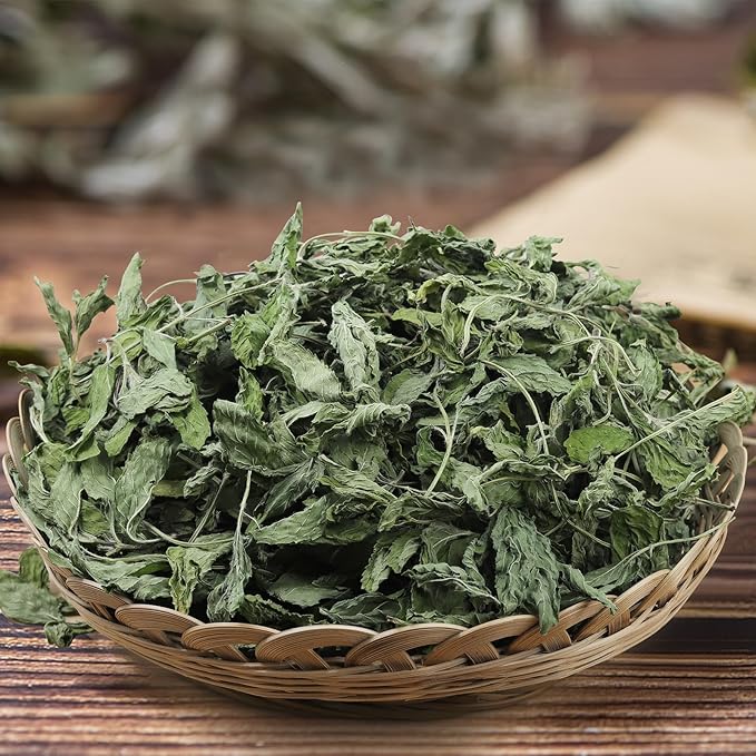 Nature Treats for Small Animals Dried Mint Leave 12 OZ - Dust Free Natural Green Fresh for Pets Rabbits, Rich in nutrients Alleviate Digestive Improve The Oral Health of Pets