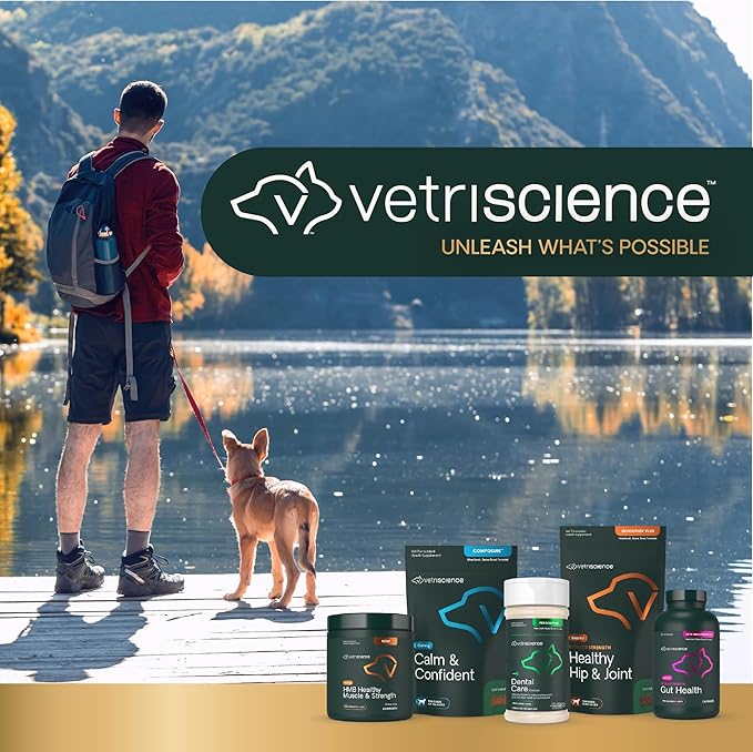 VetriScience Glycoflex 3 Clinically Proven Hip and Joint Supplement for Dogs - Maximum Strength Dog Supplement with Glucosamine, MSM, Green Lipped Mussel & DMG - 120 Chewable Tablets, Chicken Flavor