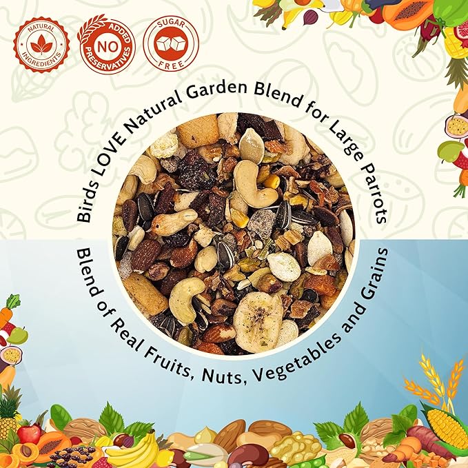 Birds LOVE All Natural Garden Blend Bird Food for Parrots 2lb
