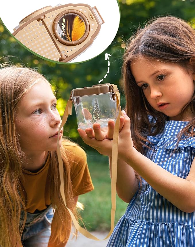 ROBUD Dual Kids Explorer Kit, Bug Catcher Kit with Bags Kit, Green Outdoor Exploration Set for Camping, Montessroi Toy for Kids Coming Closer to Nature，WRP29