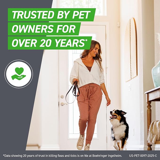 FRONTLINE Plus for Dogs Flea and Tick Treatment (Extra Large Dog, 89-132 lbs.) 6 Doses (Red Box)