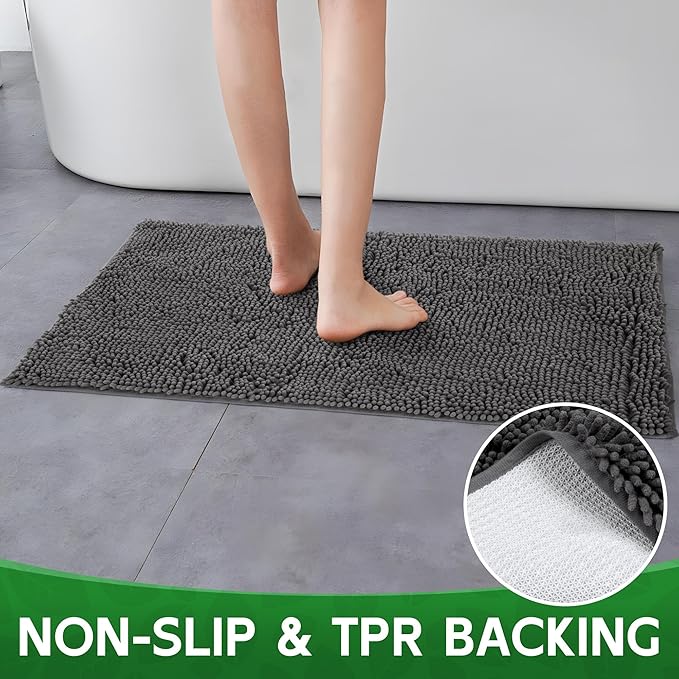 Dog Door Mat Indoor Entrance, 60" x 30" Absorbent Quick-Drying Mud Rugs, Non-Slip Door Rugs for Entryway Indoor Washable, Soft Chenille Dog Mat for Muddy Paws