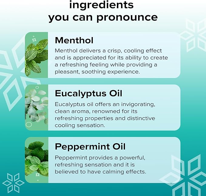 BoomBoom Nasal Stick | Vapor Flow Technology | Cool Refreshing Sensation | Natural Mood Boost | Simple Ingredients | Essential Oils + Menthol Inhaler (Wintermint)