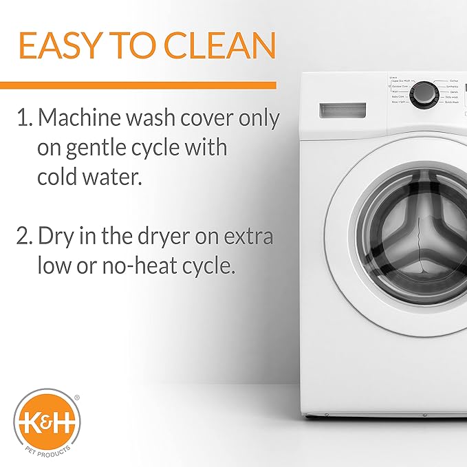 K&H Pet Products EZ Mount Cat Window Perch for Large Cats, Sturdy Kitty Sill Window Hammock Bed, Steel Frame, Sturdy Suction Cups, Washable Shelf Cover, Foldable - Fits 27"W X 23"H Glass Spaces