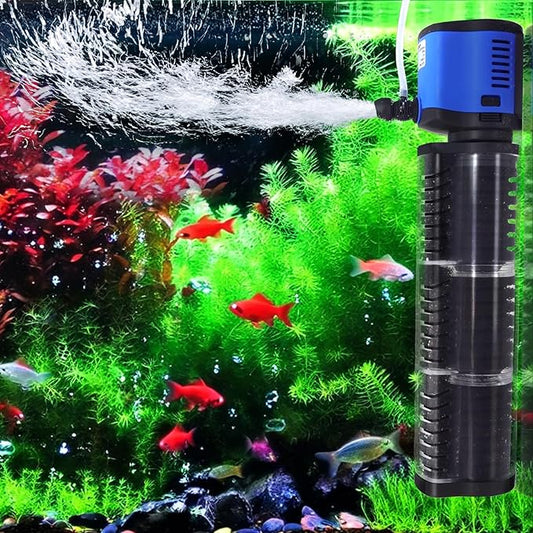 COOSPIDER Aquarium Filter Pond Filter for 100-300 Gallon, 660GPH Powerful Filtration Pump, Submersible Canister Filters for Fish Tank, Turtle Tank, Cold Plunge, Ice Bath Tub, Wavemaker, Oxygen Supply