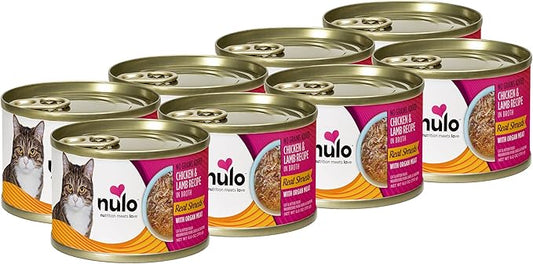 Nulo Real Shreds with Organ Meat Wet Canned Cat Food, Chicken & Lamb, 6.0 Ounce, 8 Cans
