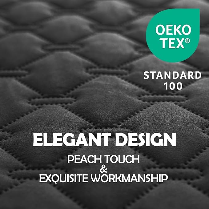 gogobunny 100% Double Sided Waterproof Dog Blanket Soft Pet Bed Cover Reversible Protect Furniture Couch Sofa Car for Puppy Large Dog Cat (Dark Charcoal/Light Charcoal, 82x82 Inch (Pack of 1))