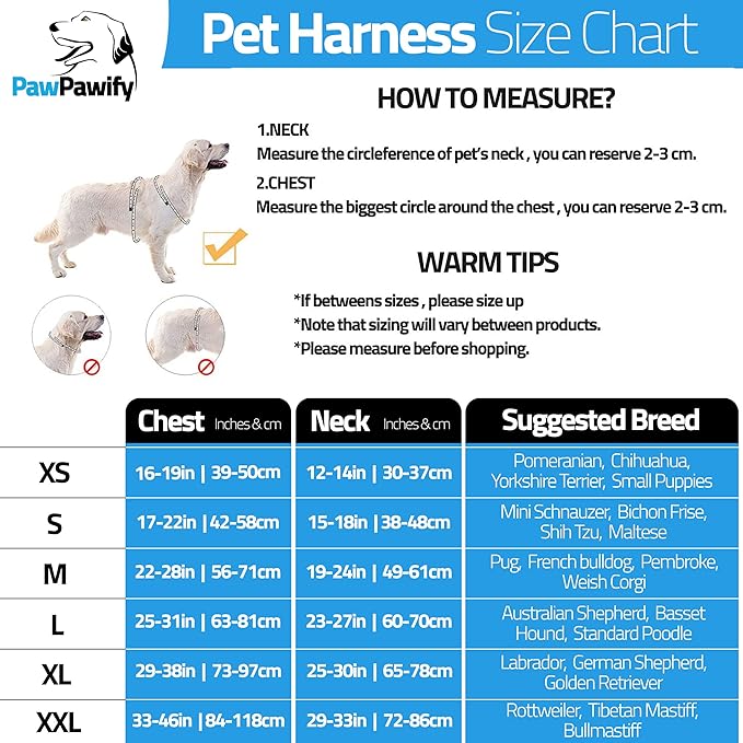 PawPawify Custom No Pull Dog Harness with Name and Phone Number, Heavy Duty Personalized Pet Vest to Prevent Tugging, Pulling, or Choking, Training and Walking (SkyBlue, S (10-19LBS))