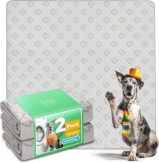 FXW Washable Pee Pads for Dogs, Puppy Pads with Super Absorbent, Specifically Designed for FXW Rollick/Homeplus 32/40/45inch 8 Panels Dog Playpen, 71" Square, Khaki, 2 Packs