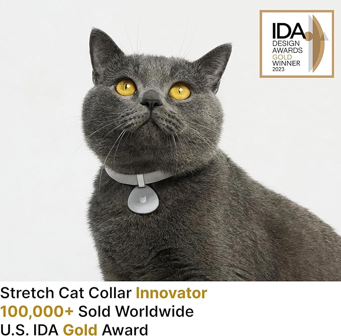 Safety Cat Collar and ID Tag Set, Elastic Quick Release Non Breakaway Collar, Personalized Aluminum Engraved Pet Name Tag, Lightweight for Kitten Small Large Cats (Alpine+Olive-M, Pocket)