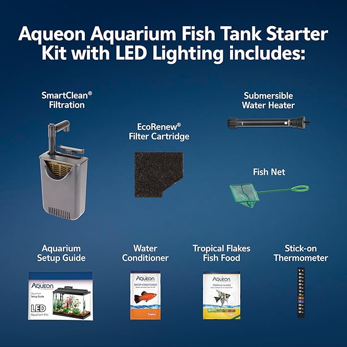 Aqueon 20 Gallon Aquarium Starter Kit with SmartClean Filtration and LED Lighting for Tropical Freshwater Fish