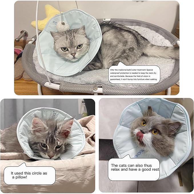 Touchdog Foldable Dog Cone Collar for Cats & Dogs - Adjustable Soft Recovery Collar with Waterproof PU Coating, Lightweight Design, 24.5cm/9.6in Wide Barrier (Pink, XS)