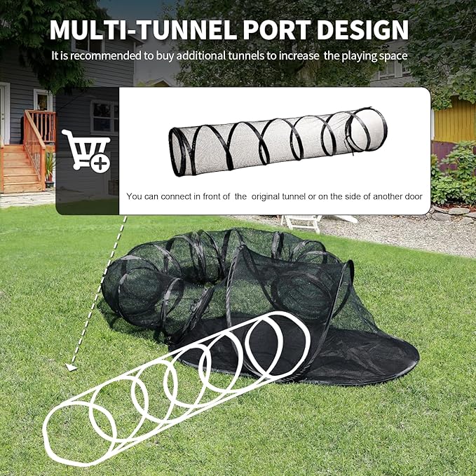 Rest-Eazzzy Outdoor Cat Enclosures, Portable Cat Tent for Outside Enclosure for Indoor Cats, Catio Outdoor Cat Enclosure for Kitty and Small Animals, Cat Playpen with Tunnel, Storage Bag