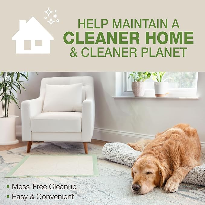 Four Paws Wee-Wee Superior Performance Bamboo Pee Pads for Dogs, Earth Friendly Dog & Puppy Potty Training Pads, Crate Liners, Housebreaking Supplies, 22" x 23" (200 Count)