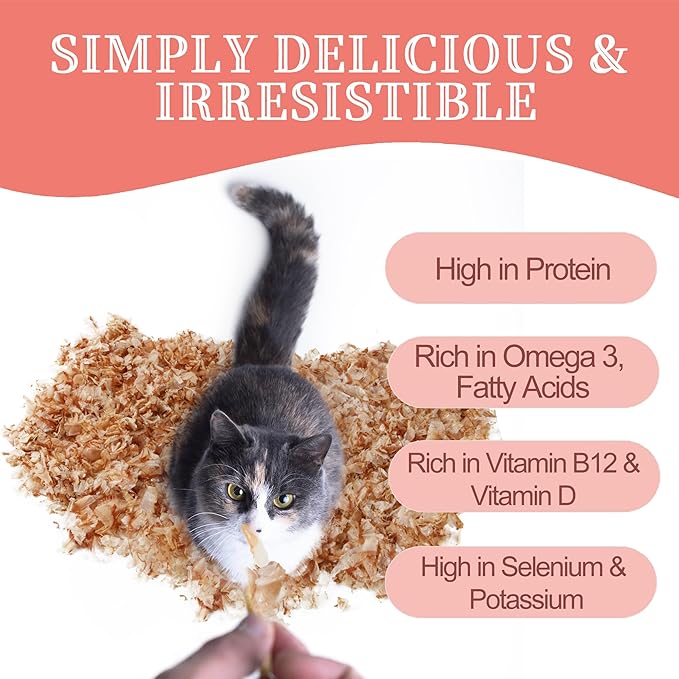 Purrfectpaws Premium Dried Bonito Flakes: Delicious Treats for Dogs & Cats - All-Natural and High in Protein - 4oz Bag