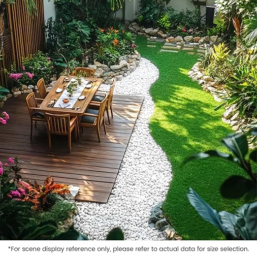 SIDONG 10 LB White River Rocks, 0.4-1.2 Inches Matte Pebbles for Indoor Plants, Aquarium Rocks Used in Fish Tank, Decorative Stones for Plants, Vases, Home Décor, Crafting, Garden Landscaping