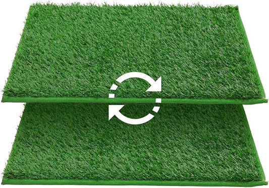 LOOBANI Dog Grass Pee Pads, Artificial Dog Grass Pads for Potty Tray, Fake Grass for Dogs to Pee On, Outdoor Indoor Pee Grass for Dog Potty(18.1*23.1 inch)