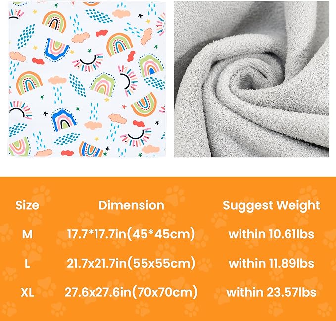 Cat Wrap for Cutting Nails,Cat Wrap for Grooming,Self-Adherent Soft Cat Blanket,Anti-Bite,Anti-Scratch Anti-Escape Multifunctional Cat Grooming Bag(21.7" X 21.7",Within 11.89lbs)