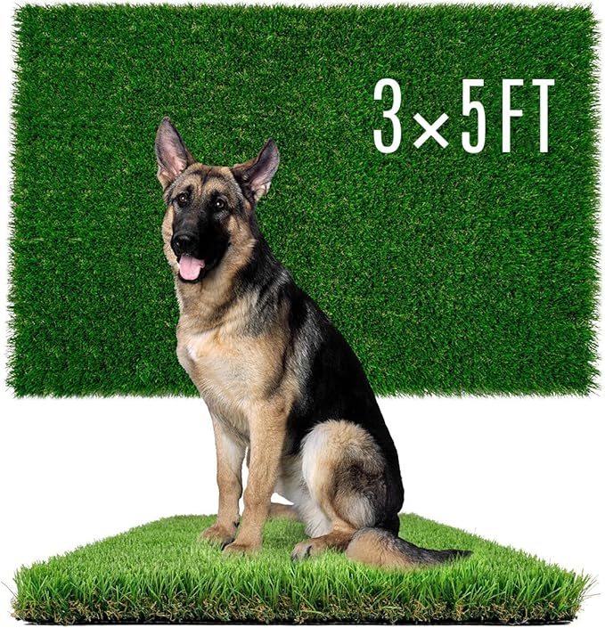 Dogs Grass for Potty Training, Artificial Grass for Dogs Puppy Fake Grass Pads 3×5ft Large Supplies Pets Litter Rugs for Puppy Training