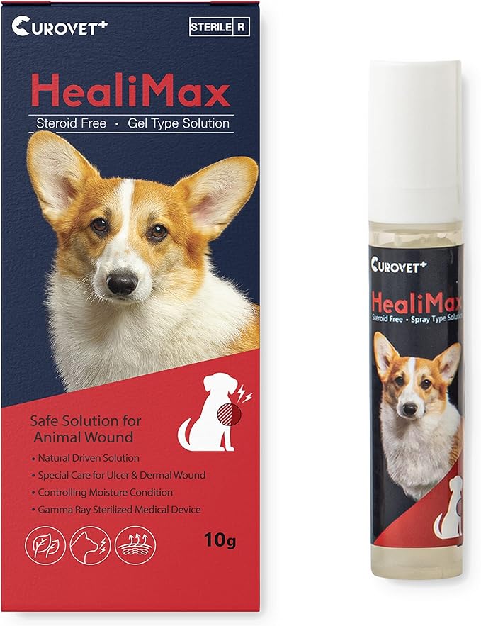 HealiMax, Wound Care Gel for Dogs and Cats, 0.35oz. Safe and Easy Care with 100% Natural Ingredients. Burn, Ulcer and Surgical Wound.