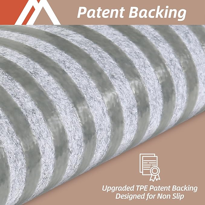 COSY HOMEER Edging Stair Treads Non-Slip Carpet Mat 28inX9in Indoor Stair Runners for Wooden Steps, Edging Stair Rugs for Kids and Dogs, 100% Polyester TPE Backing (7pc, Beige)