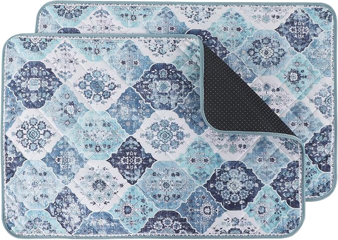 IEUUMLER Washable Pee Pads for Dogs, 2 Pack Reusable Non-Slip Grip, Super Absorbent Waterproof Puppy Pads for Potty Training, Playpen, Crate, Whelping Box EU011 (Blue, 30" x 20")