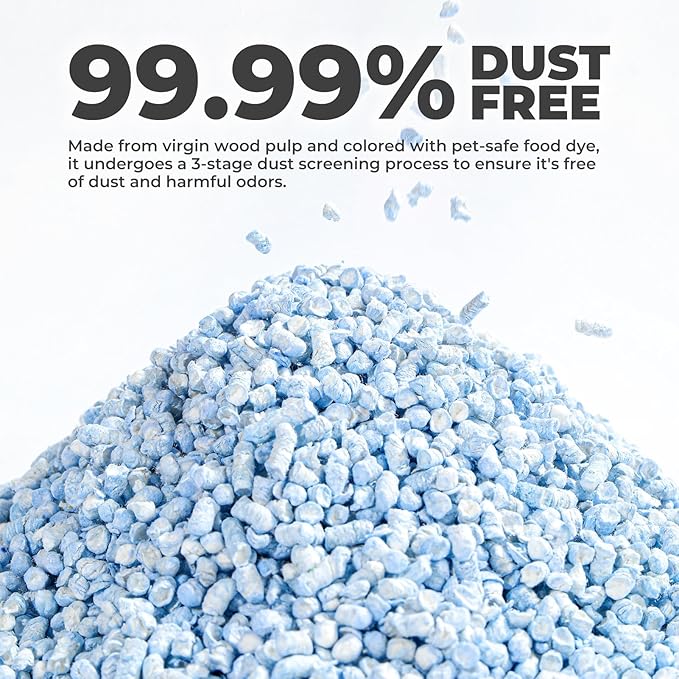 mini&moe Rabbit Litter Paper Pellet Bedding: Hamster Bedding Odor Control & Moisture Absorbent Natural Paper Pellet Bedding - for Small Animal Guinea Pigs,Rabbits Bedding 3.96lb