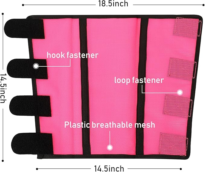 Jexine 12 Fly Boots for Horse Set of 12 Loose Breathable Mesh Horse Fly Sheets Protective Horse Leg Wraps Leggings for Preventing Flies and Mosquitoes Bites (Pink, Blue, Orange)