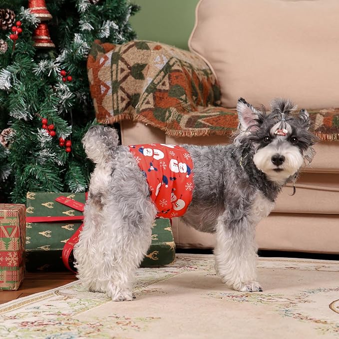 CuteBone Dog Diapers Male Belly Bands 3 Pack for Male Dogs Reusable Puppy Wraps DM62XS