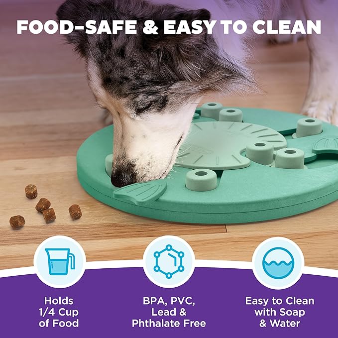 Outward Hound by Nina Ottosson Dog Worker Treat Puzzle Enrichment Toy, Level 3 Advanced, Green