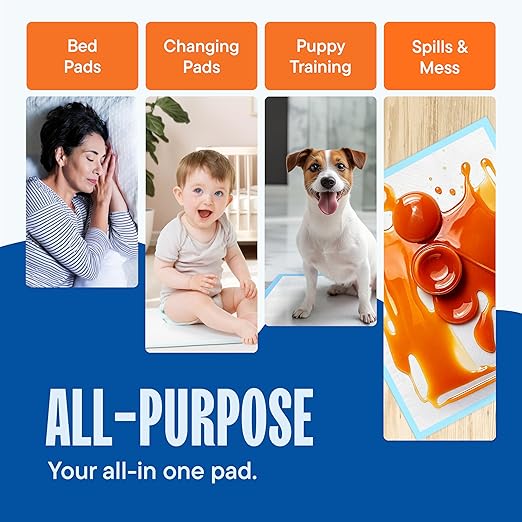 Chucks Pads Disposable [100-Pack] Adult Incontinence Underpads 23"x 36" Large Absorbent Fluff Protective Bed Pads, Toddler Mattress Pads - Pee Pads for Pets, Kids & Adults - Dog & Puppy Training Pads