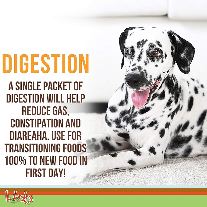 Dog Digestion - Dog Gut Health and Gas Relief - Bloating Relief and Digestion Supplement for Dogs - Dog Health Supplies - Gel Packets - 30 Use