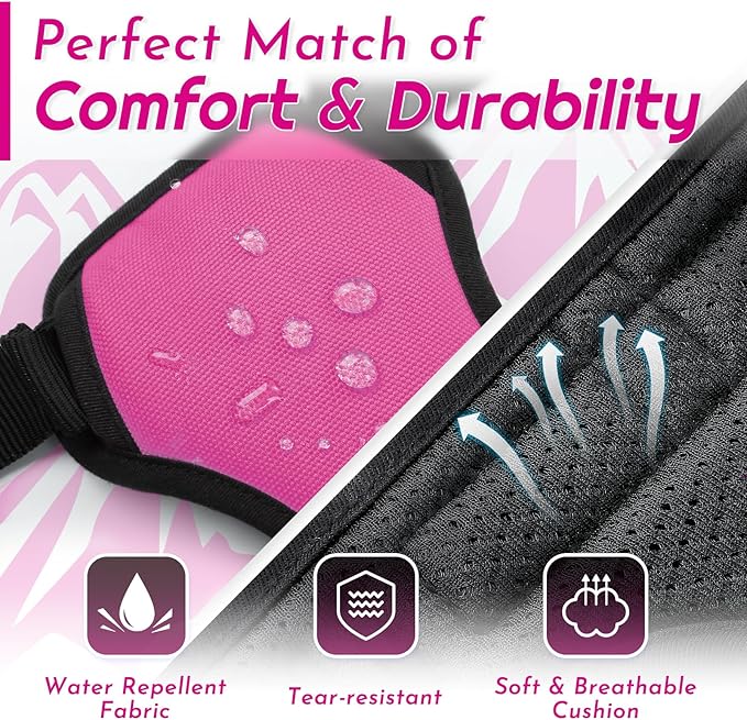 Eagloo Dog Harness Small Sized Dog, No Pull Service Vest with Reflective Strips and Control Handle, Adjustable and Comfortable for Easy Walking, No Choke Pet Harness with 2 Metal Rings, Rose Red, S