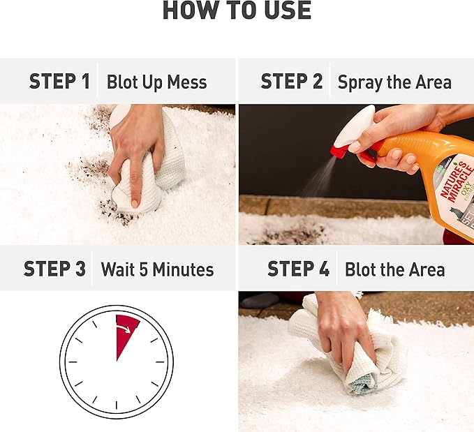 Nature's Miracle Just for Cats Oxy Stain and Odor Remover, 24 fl oz